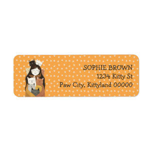 Étiquette Crazy Cat Lady sur Paw Motif mignonne Adresse de r