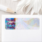 Étiquette Crazy Craft Bleu Bleu Papillon pourpre Chevron Col (En situation)