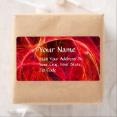 Étiquette CRAZY PHOTON monogramme Vibrant noir rose rouge (En situation)