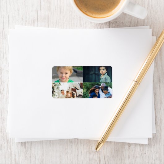 Étiquette Create Your Own 4 Photo Collage (En situation)