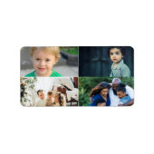 Étiquette Create Your Own 4 Photo Collage (Devant)