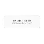 Étiquette Creative Black & White Modern Professional (Devant)