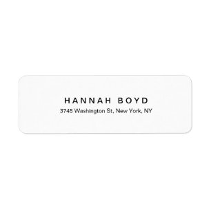 Étiquette Creative Black & White Modern Professional