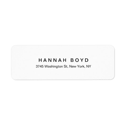 Étiquette Creative Black & White Modern Professional (Devant)