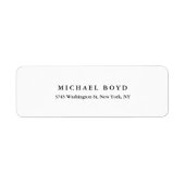 Étiquette Créative Noir & Blanc Classique Professionnel (Devant)