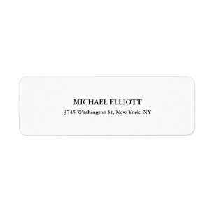 Étiquette Créative Noir & Blanc Classique Professionnel Cute