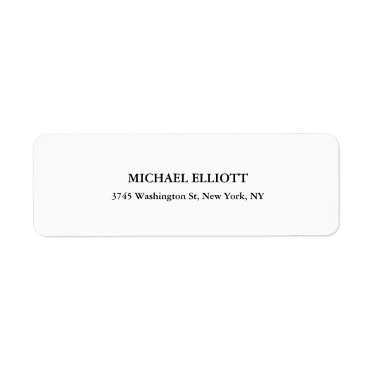 Étiquette Créative Noir & Blanc Classique Professionnel Cute (Devant)