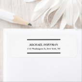 Étiquette Creative White Minimalist Classic Italic (En situation)