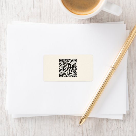 Étiquette Créer instantanément un code QR | Modifiable blanc (En situation)
