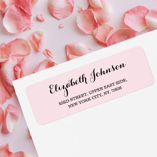 Étiquette Créer une adresse de retour moderne élégante rose