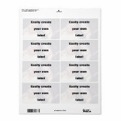 Étiquette Créez facilement votre étiquette. Retirez le gros  (Feuille entière)