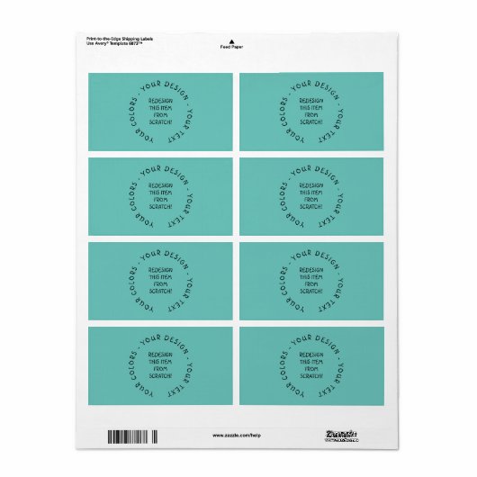 Étiquette Créez votre propre (Feuille entière)