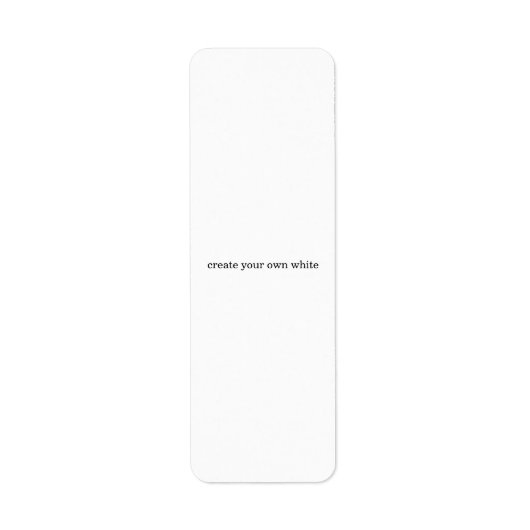 Étiquette créez votre propre blanc  (Devant)