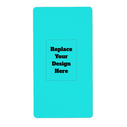 Étiquette Créez votre propre cyan (Devant)