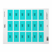 Étiquette Créez Votre Propre cyan (Feuille entière)