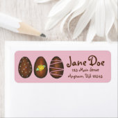 Étiquette Crème au chocolat Beurre de Pâques Egg Candy Adres (En situation)