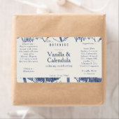 Étiquette Crème Bleue Ingrédients Botaniques Emballage natur (En situation)