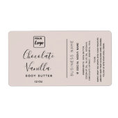 Étiquette Crème de typographie professionnelle votre logo pr (Devant)