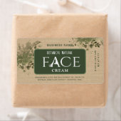 Étiquette Crème faciale botanique moderne (En situation)