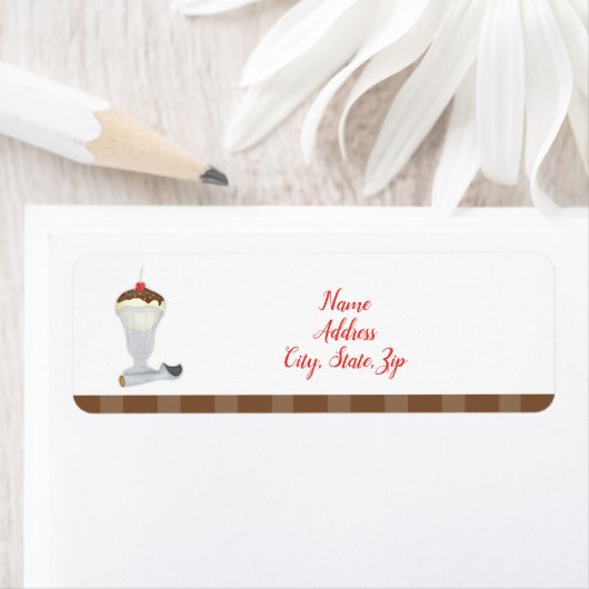 Étiquette Crème glacée (En situation)