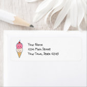 Étiquette Crème glacée Cute Kawaii (En situation)