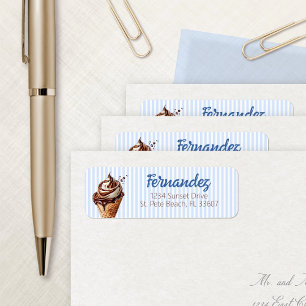 Étiquette Crème glacée Scoop Boys Anniversaire