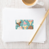 Étiquette Crème glacée très colorée (En situation)