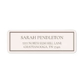 Étiquette Crème moderne Brown (Devant)