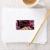 Étiquette Crème rose Hydrangeas jaune rose vert floral (En situation)