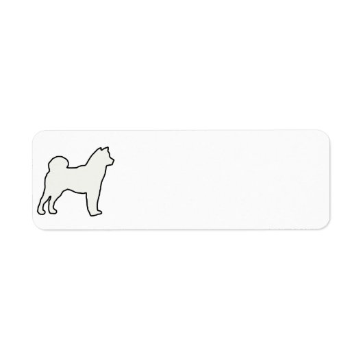 Étiquette Crème silhouette de Shiba Inu (Devant)