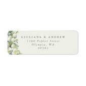 Étiquette Crème Snowberry+Eucalyptus Adresse de retour (Devant)