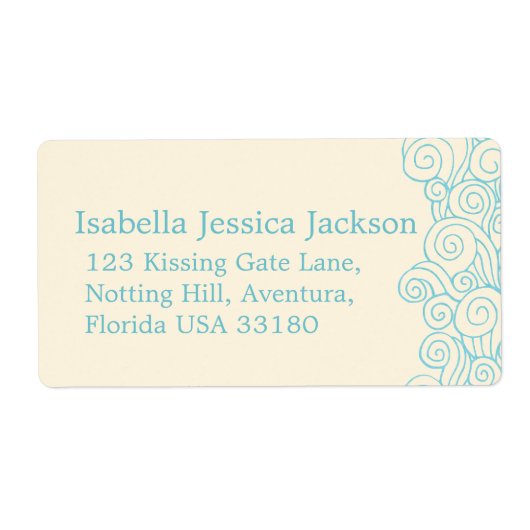 Étiquette Crème tourbillon de mer grand mariage réponse étiq (Devant)