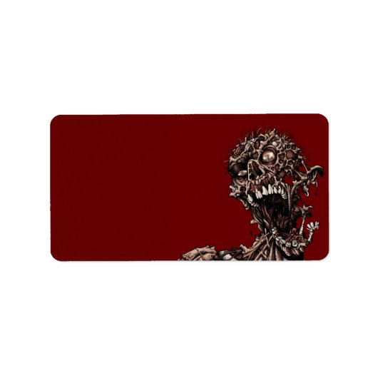 Étiquette Cri de chair pourrie de Zombie mort-vivant (Devant)