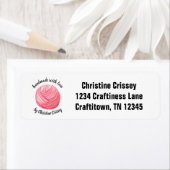 Étiquette Crochet en Fil rose fait main | TRICOT (En situation)