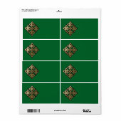 Étiquette Croix celtique (Feuille entière)