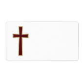 Étiquette Croix chrétienne (Devant)