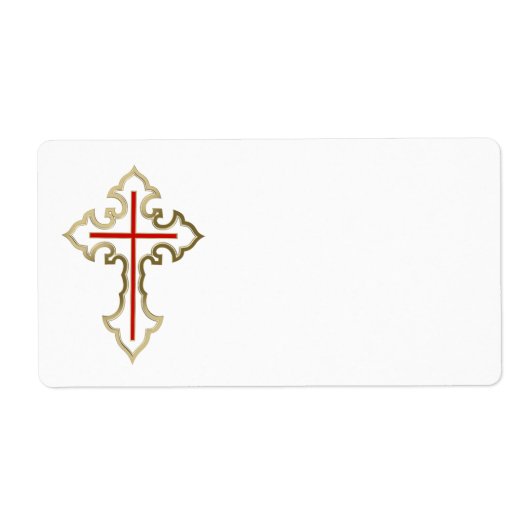 Étiquette Croix chrétienne (Devant)