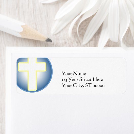 Étiquette Croix chrétienne (En situation)