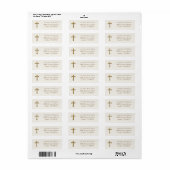 Étiquette Croix chrétienne traditionnelle (Feuille entière)