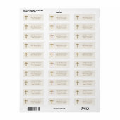 Étiquette Croix chrétienne traditionnelle (Feuille entière)
