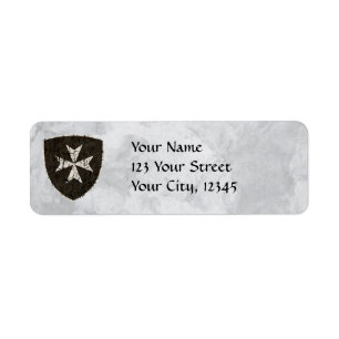 Étiquette Croix de Hospitaller de chevaliers, affligée