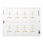 Étiquette Croix de la première sainte communion de grand-fil (Feuille entière)