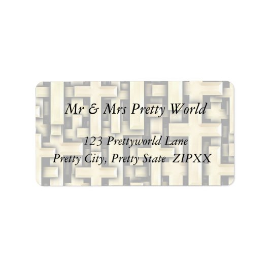 Étiquette Croix d'or (Devant)