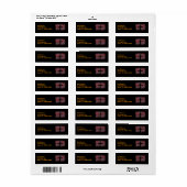 Étiquette Croix en noir (Feuille entière)
