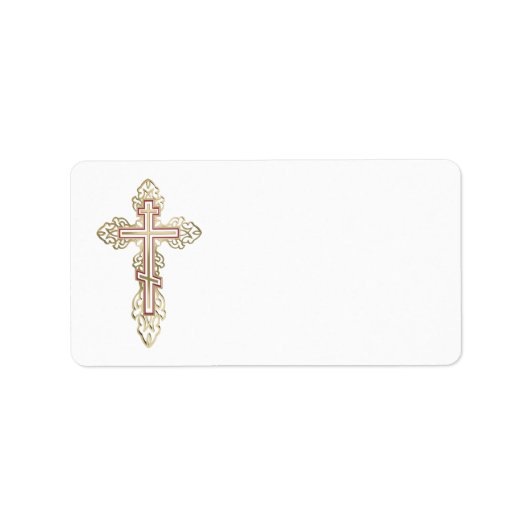 Étiquette Croix orthodoxe (Devant)