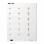 Étiquette Croix orthodoxe (Feuille entière)