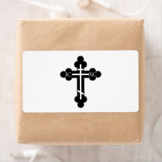 Étiquette Croix orthodoxe (En situation)