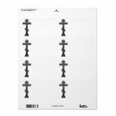 Étiquette Croix orthodoxe russe (Feuille entière)