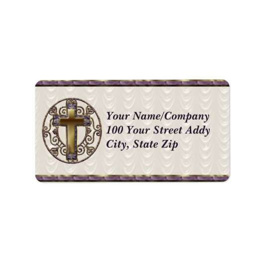 Étiquette Croix pourpre (Devant)