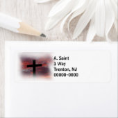 Étiquette Croix sur blanc 2 (En situation)